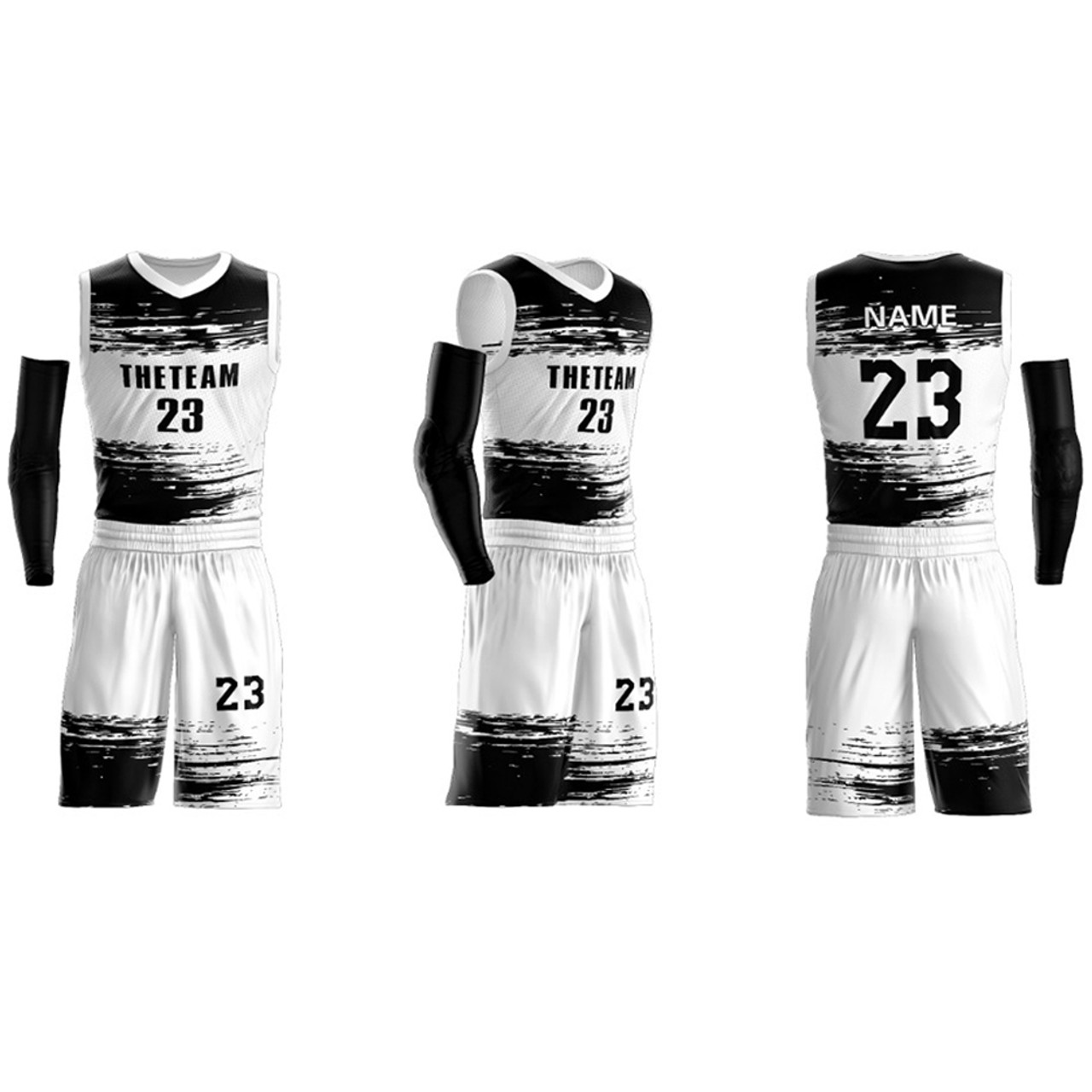 Men's And Youth V-neck Uniforms Custom Basketball Jersey Set - Make Team  Uniforms Print Team Name, Number And Your Name. White 130cm