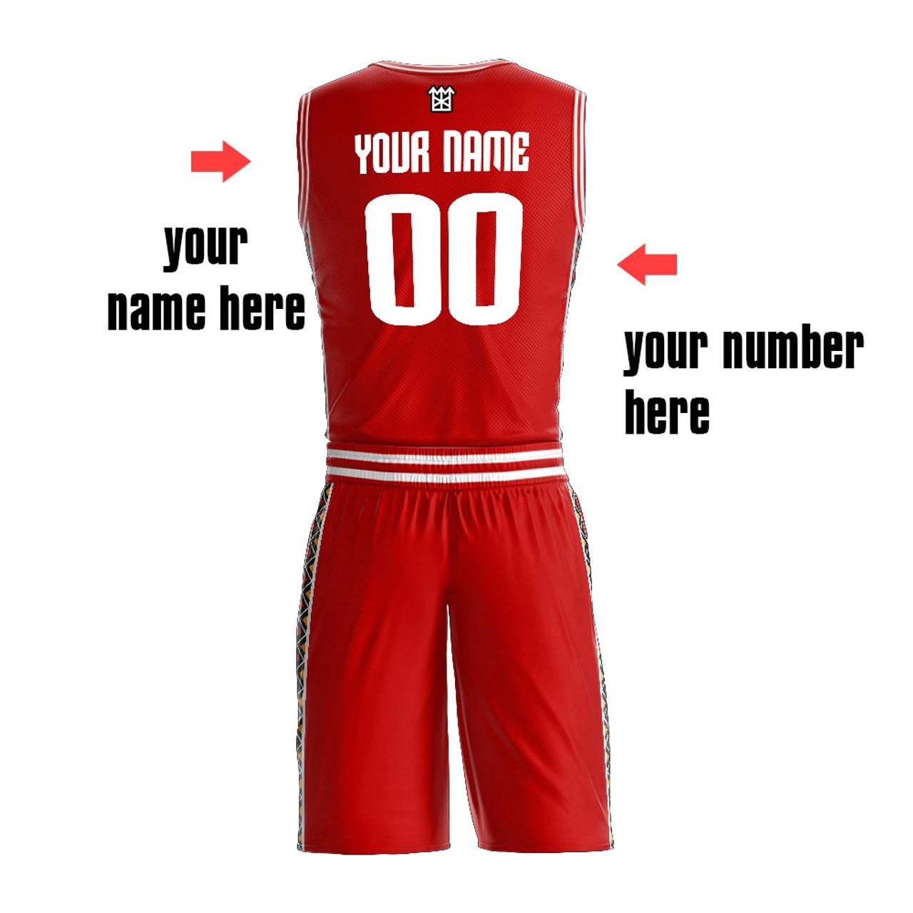 Red Customized Basketball Jersey | Customized Jerseys Online India - TheSportStuff Without Shorts