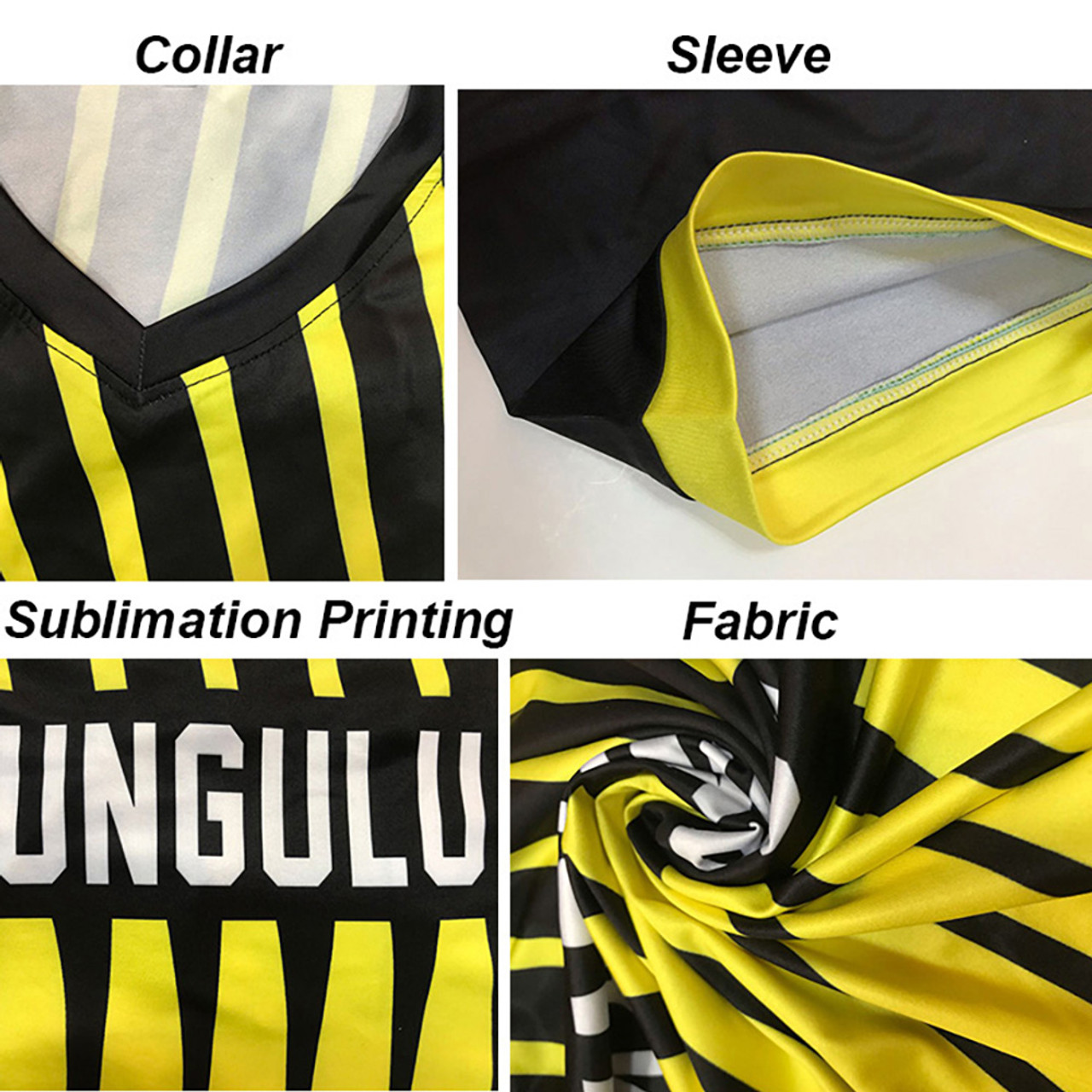 Buy Jersey Design on X: Yellow and Dark Green Striped Soccer Jersey Design    / X