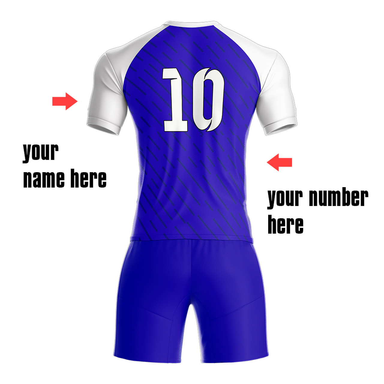 Custom White Purple Sublimation Soccer Uniform Jersey Discount