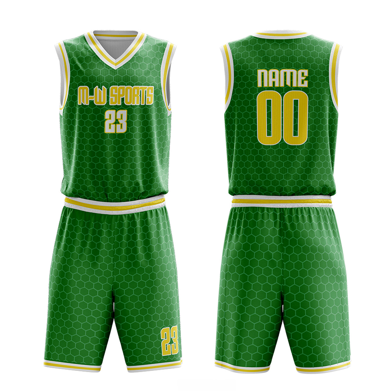 216 HG BASKETBALL CONCEPT GREEN WHITE FULL SUBLIMATION JERSEY CUSTOMIZ