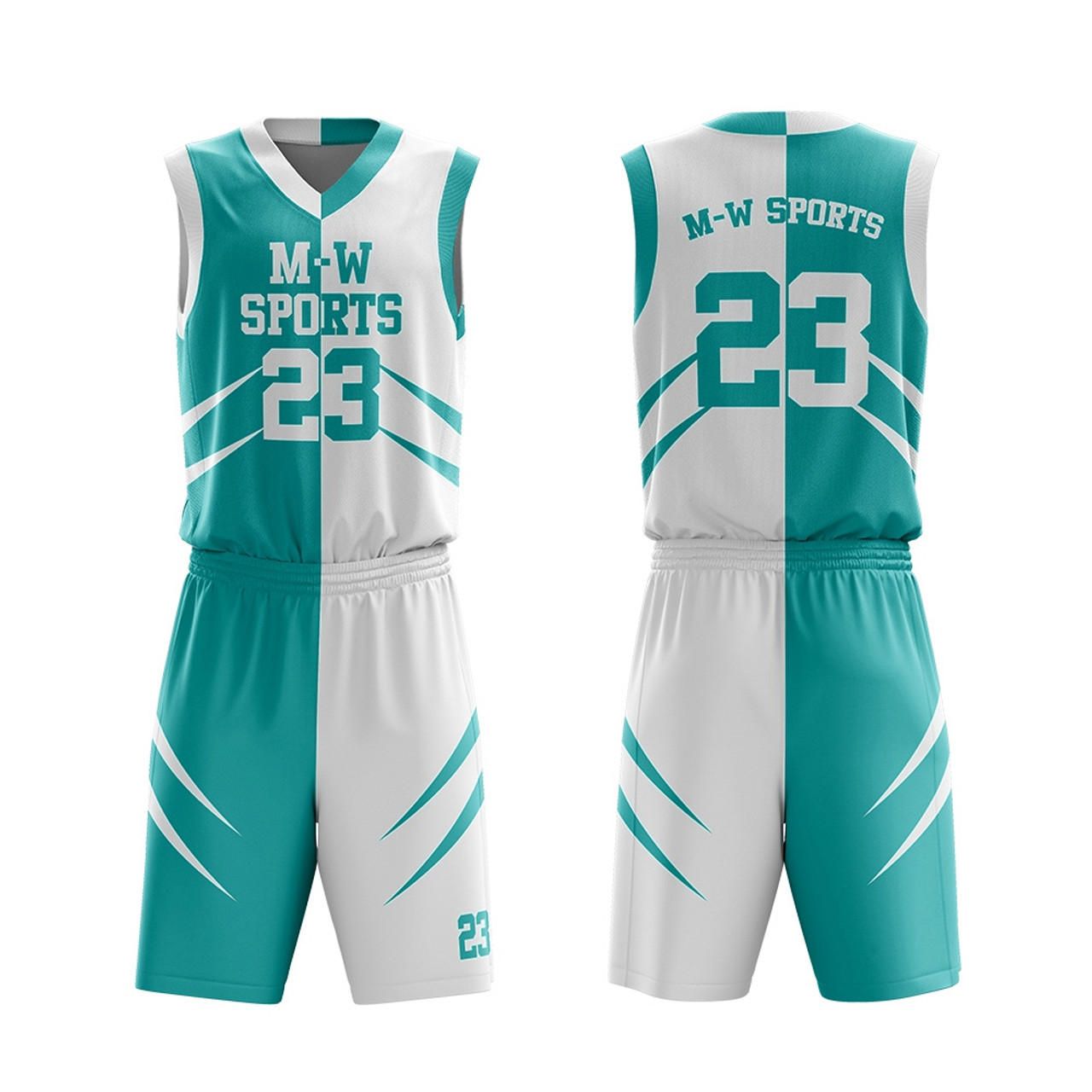 High Quality Sublimation Two Tone Customized Lightning Pattern Personalized Basketball  Uniform Team Clothing Shirts And Shorts