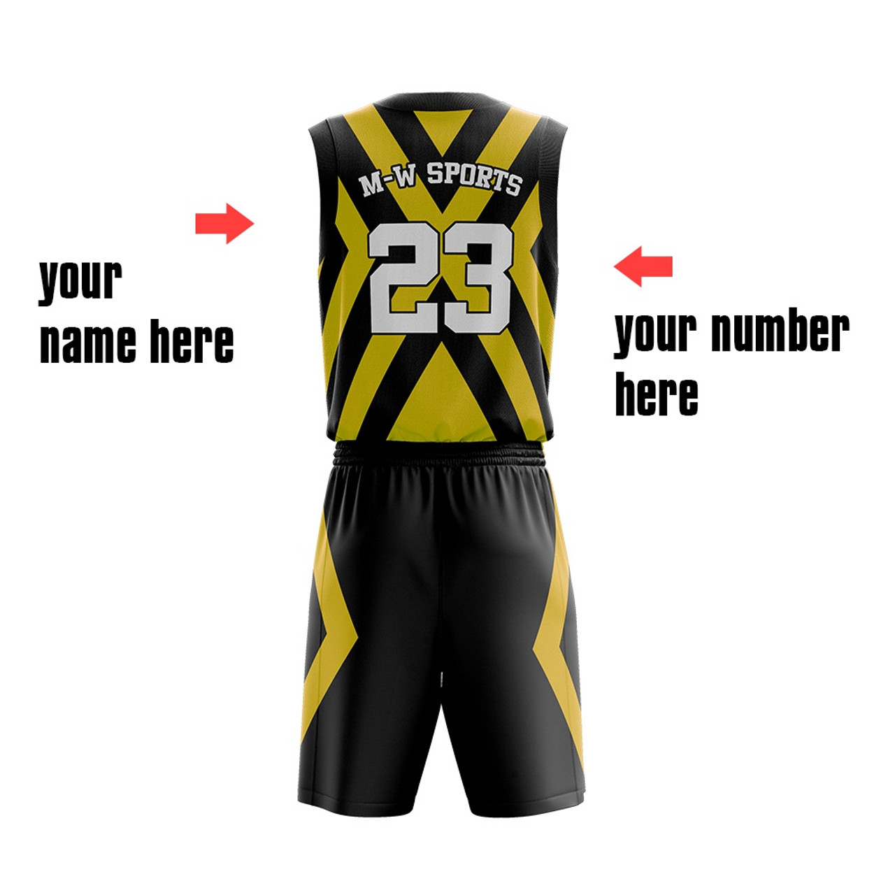 Multicolor Polyester New Design Sports Apparel - Black Yellow Pattern
