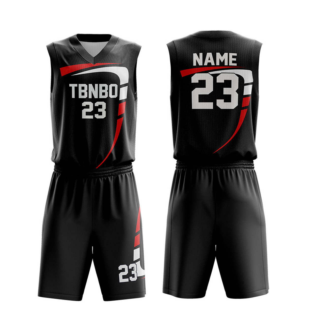 sublimation basketball jersey design red and black