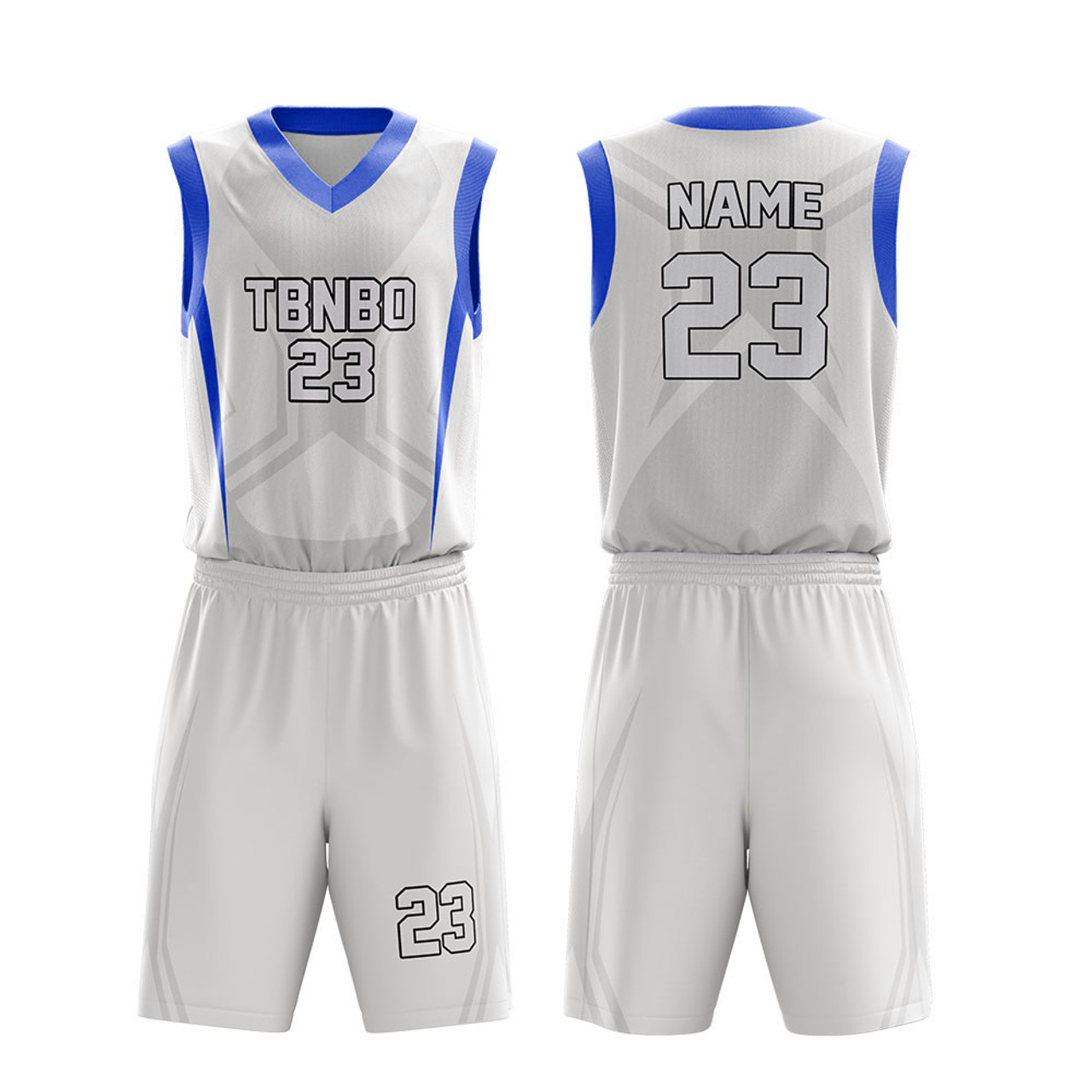 Basketball Jersey Design White Digital Print File Full 