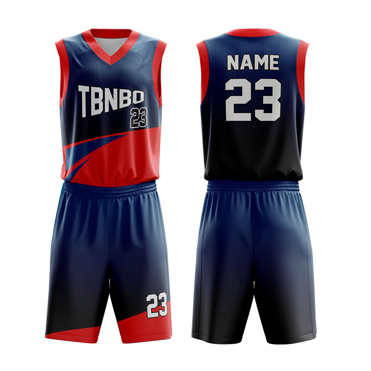 Wholesale Basketball Jersey Design Custom Sublimated Navy Men Basketball  Uniforms