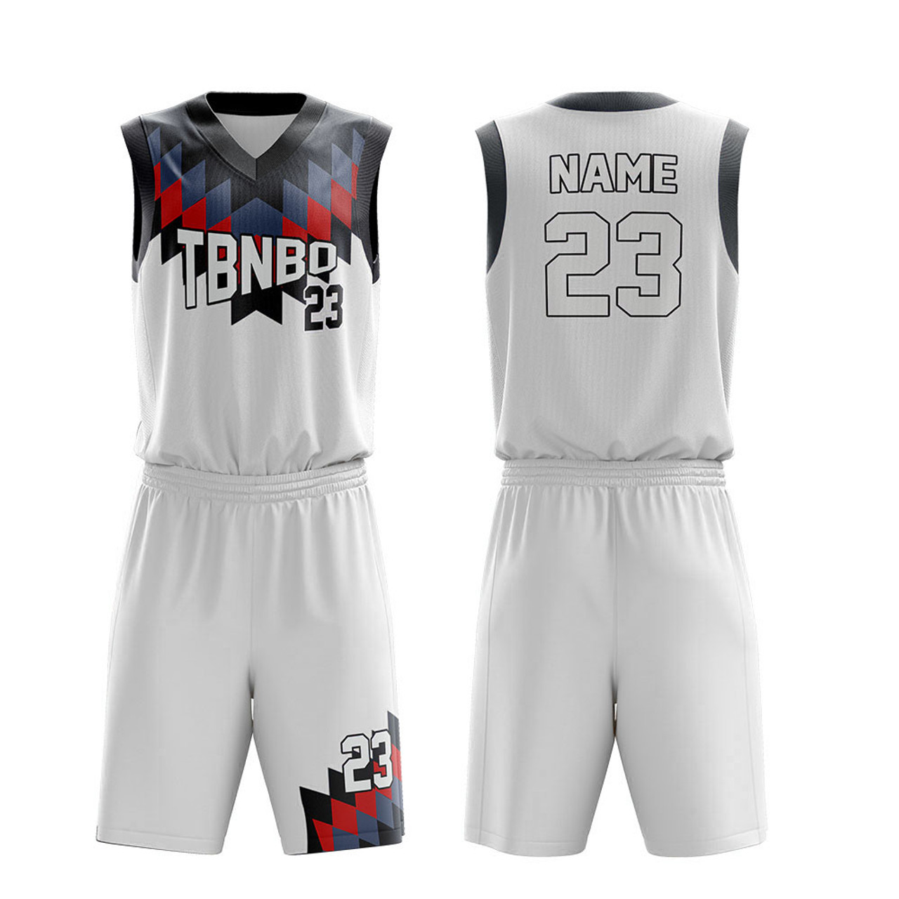 White Blue Custom Adult Youth Reversible Basketball Jerseys | YoungSpeeds Mens