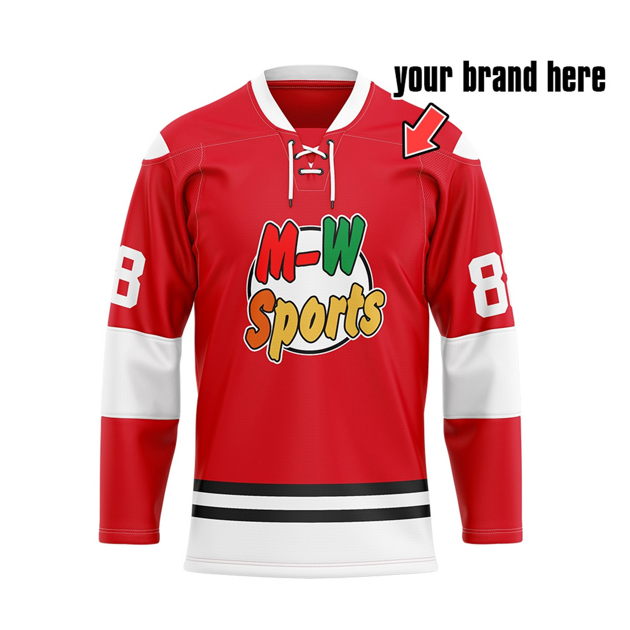 La Roche Red dye sublimated custom hockey jersey. You can customize with  your name and number!