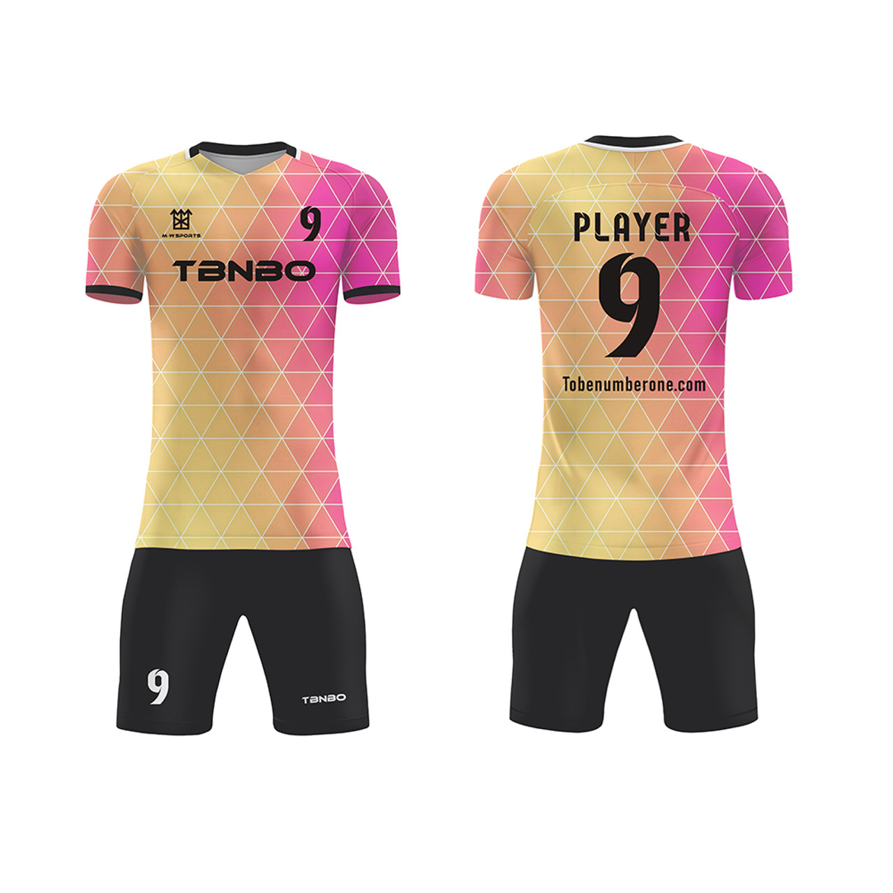 Diagonal Pattern - Custom Soccer Jerseys Kit Sublimated Design