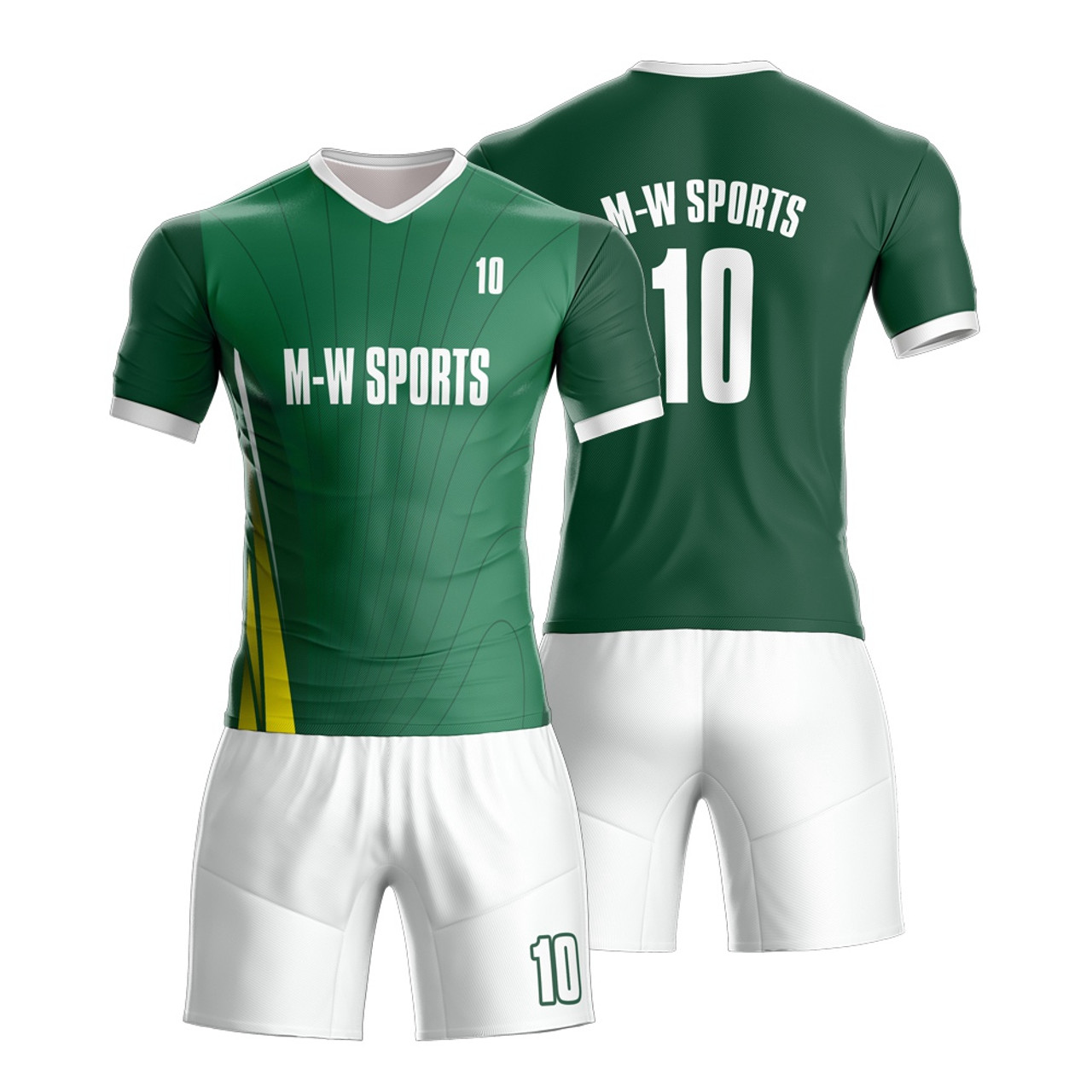 Green Soccer Jersey Kits Shirts And Shorts With Custom Logo For SoccerTeam  Training And Gaming