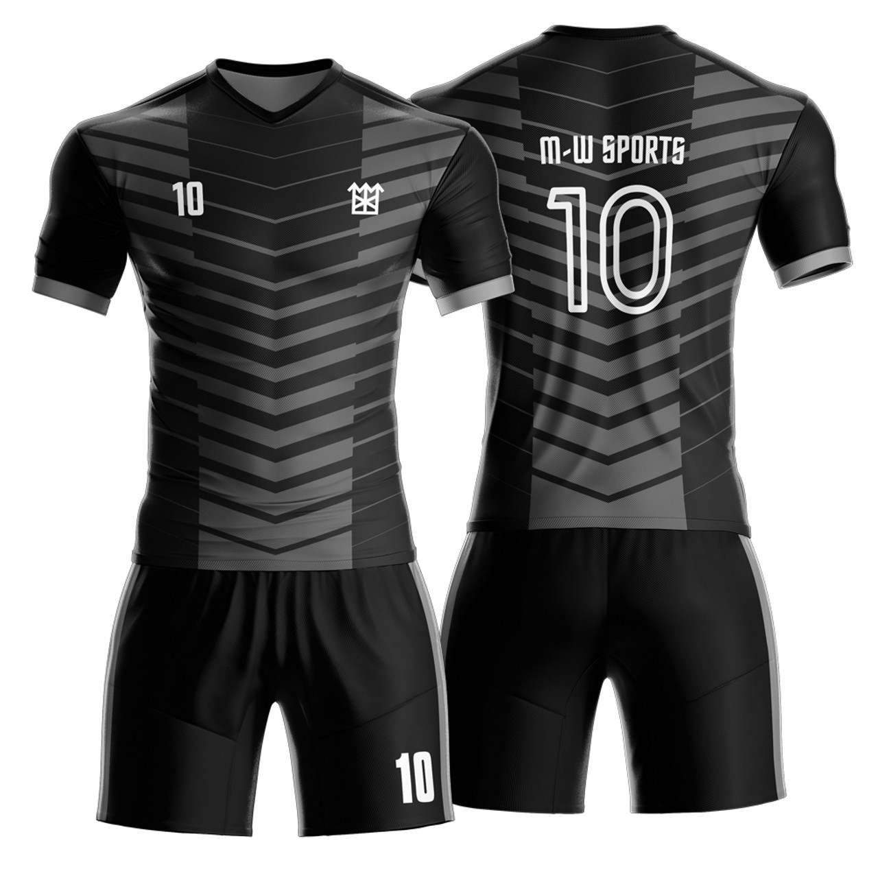 OEM Customized Striped Soccer Uniform Football Jersys With Logo Name ...