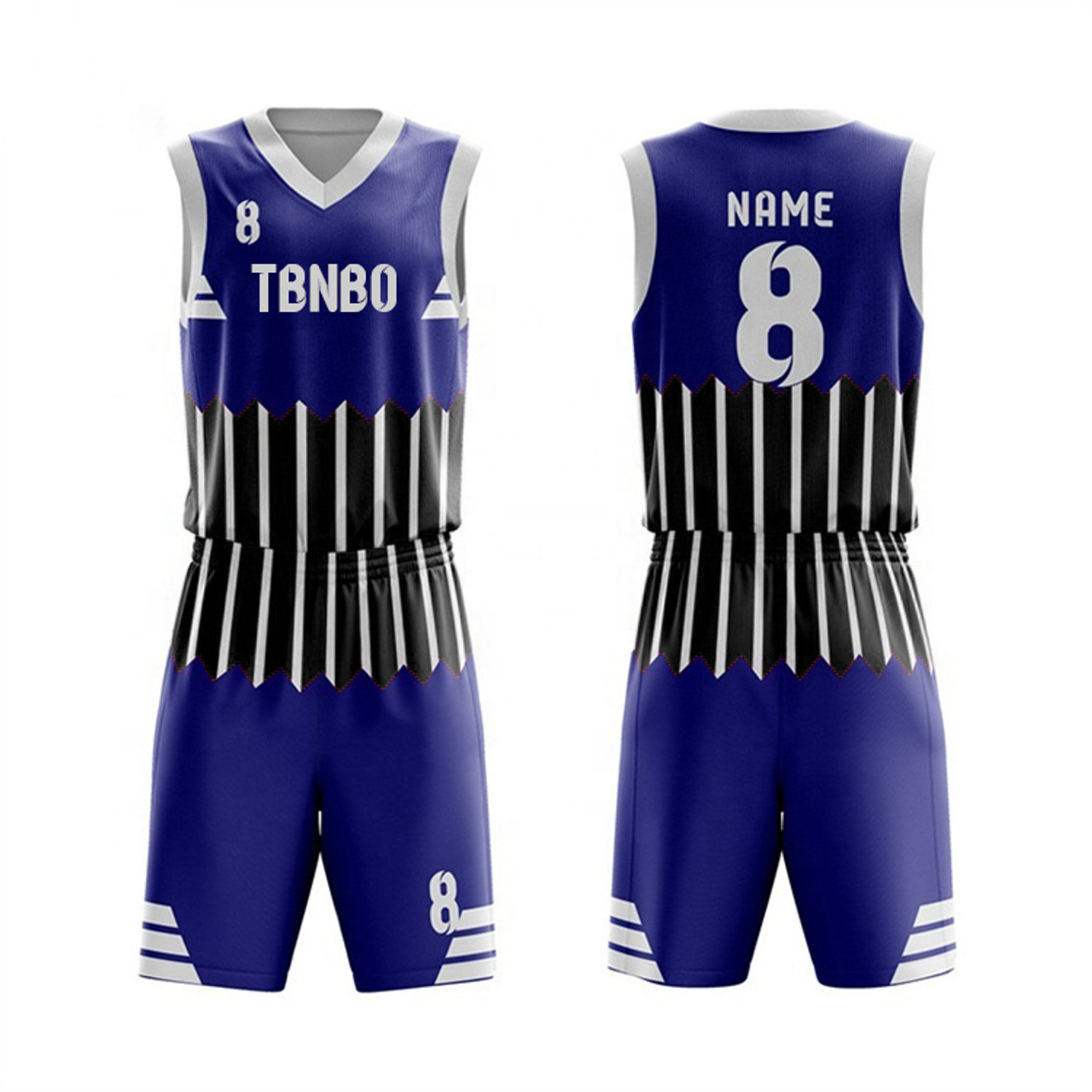 Blue Lake - Custom Basketball Jersey Set Design Striped – XBalla