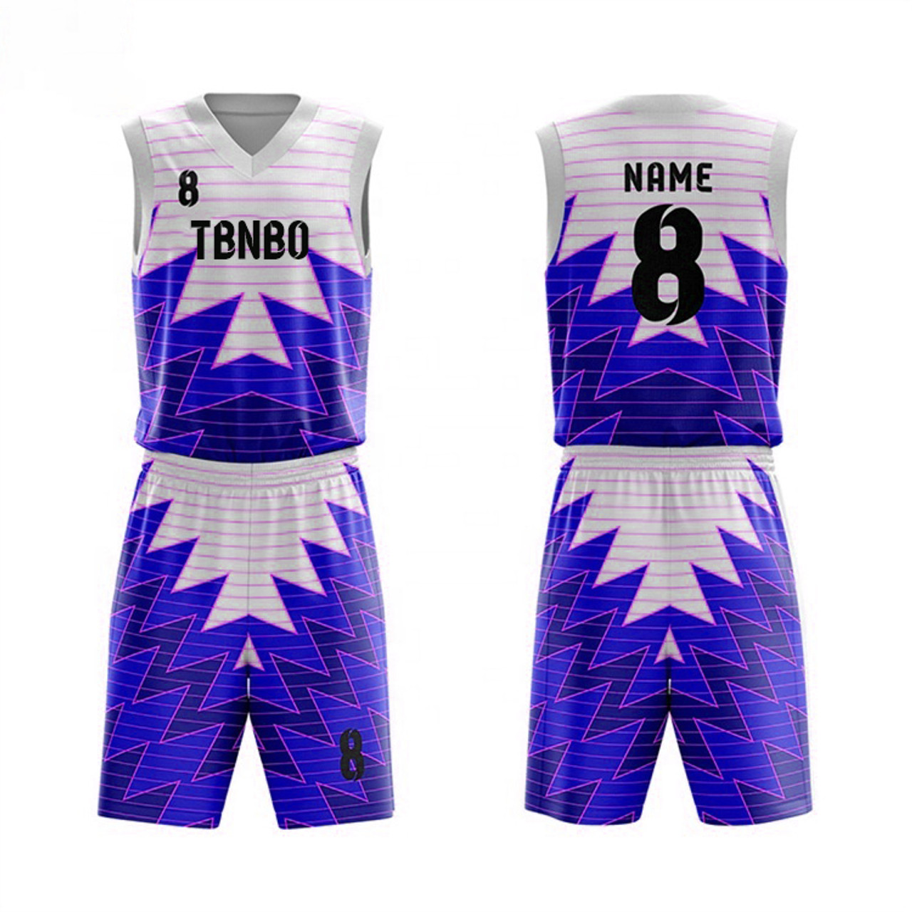 Latest Cool Basketball Uniform Design Color Blue Sublimated Custom Logo  Breathable Basketball Jersey