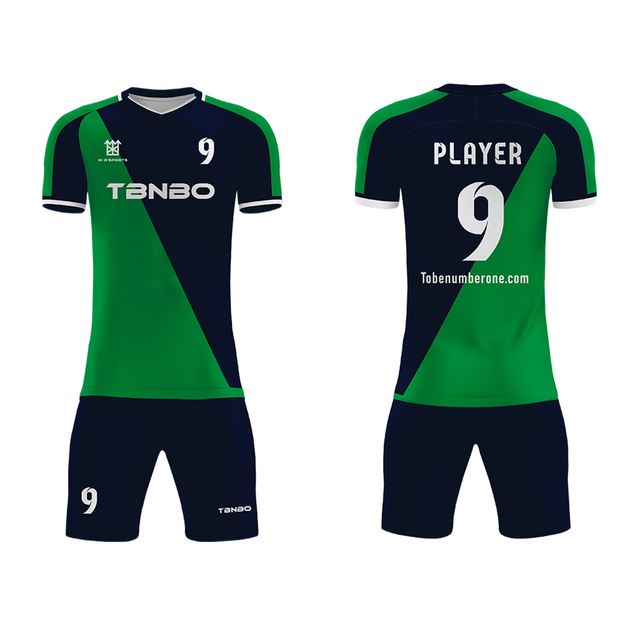 Black Green Soccer Jersey Men  Soccer Uniform Football Shirt