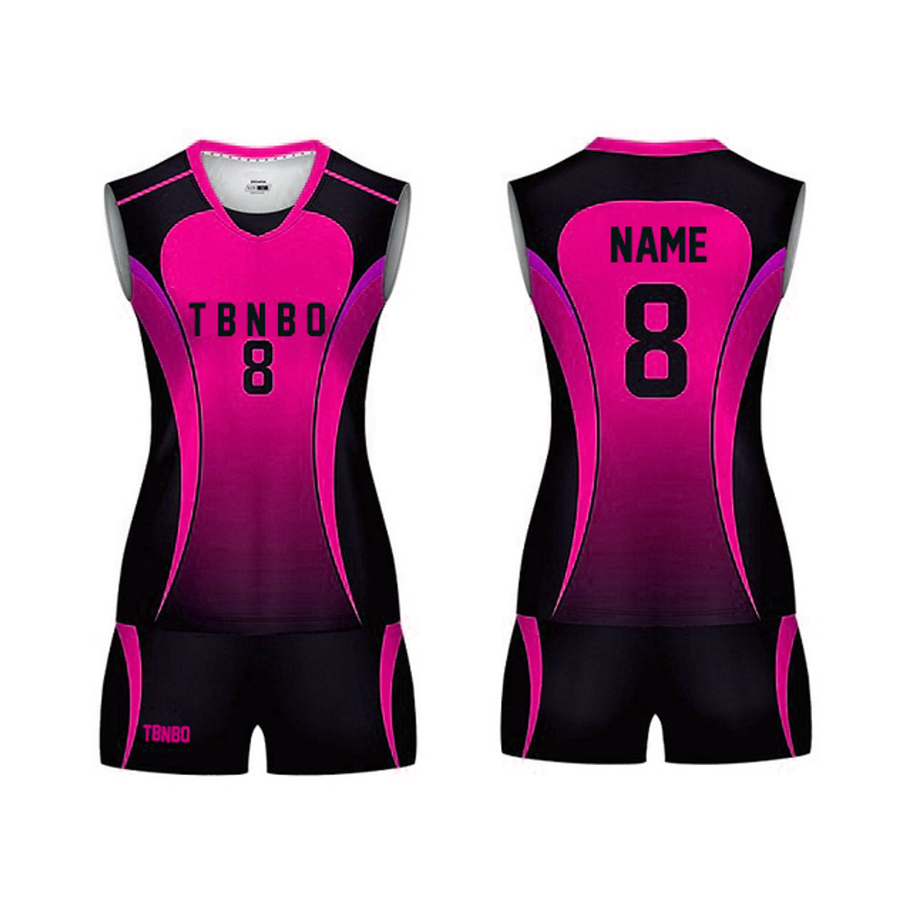 Buy Jersey Design - Pink and Black Star Volleyball Jersey Design