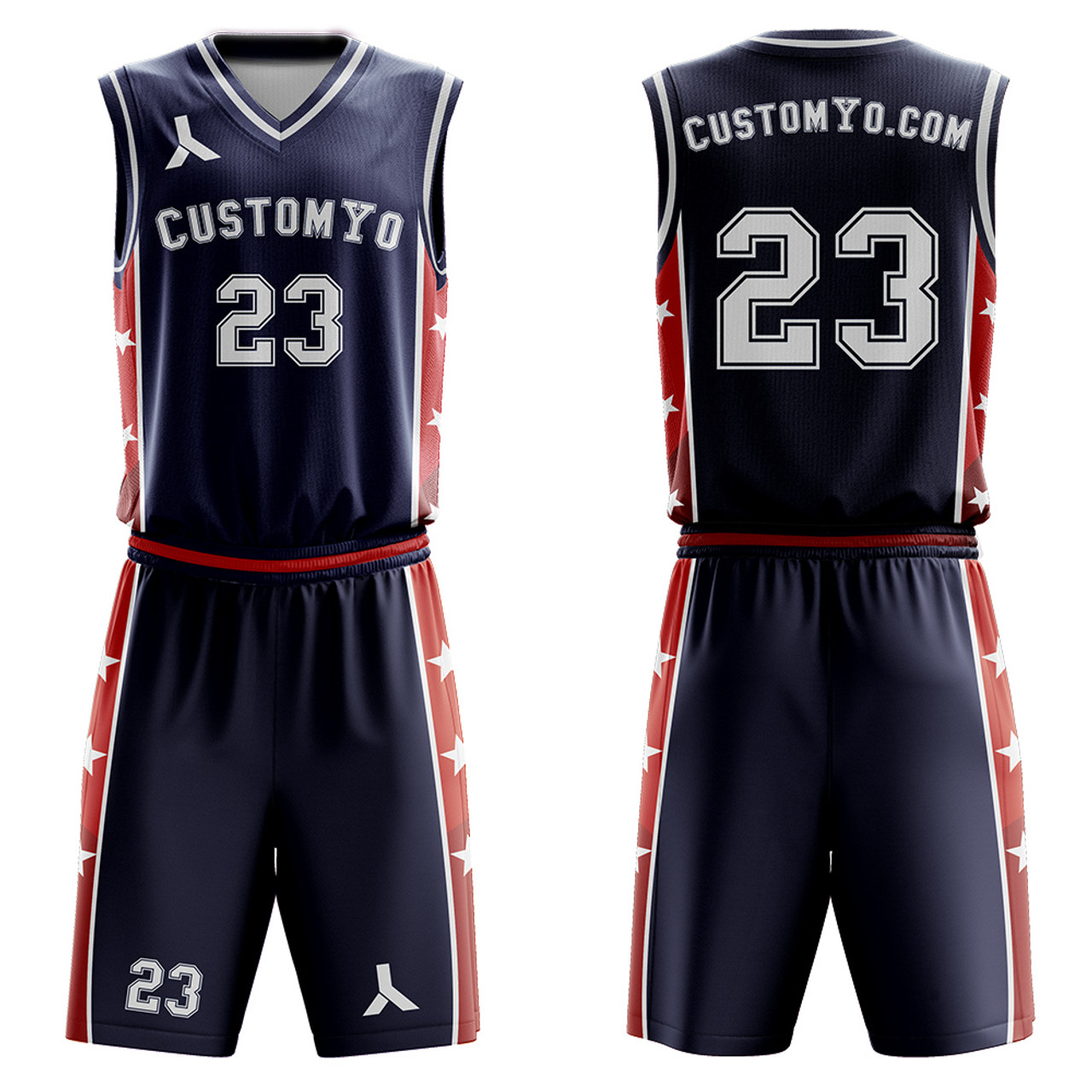 10 Custom Design Basketball Jersey and Short Pack for $70 per uniform