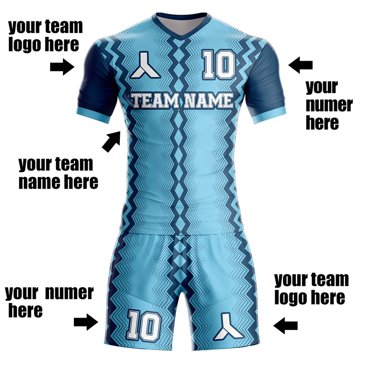 Football Jersey with Team Name & Number - Personalized Spiritwear