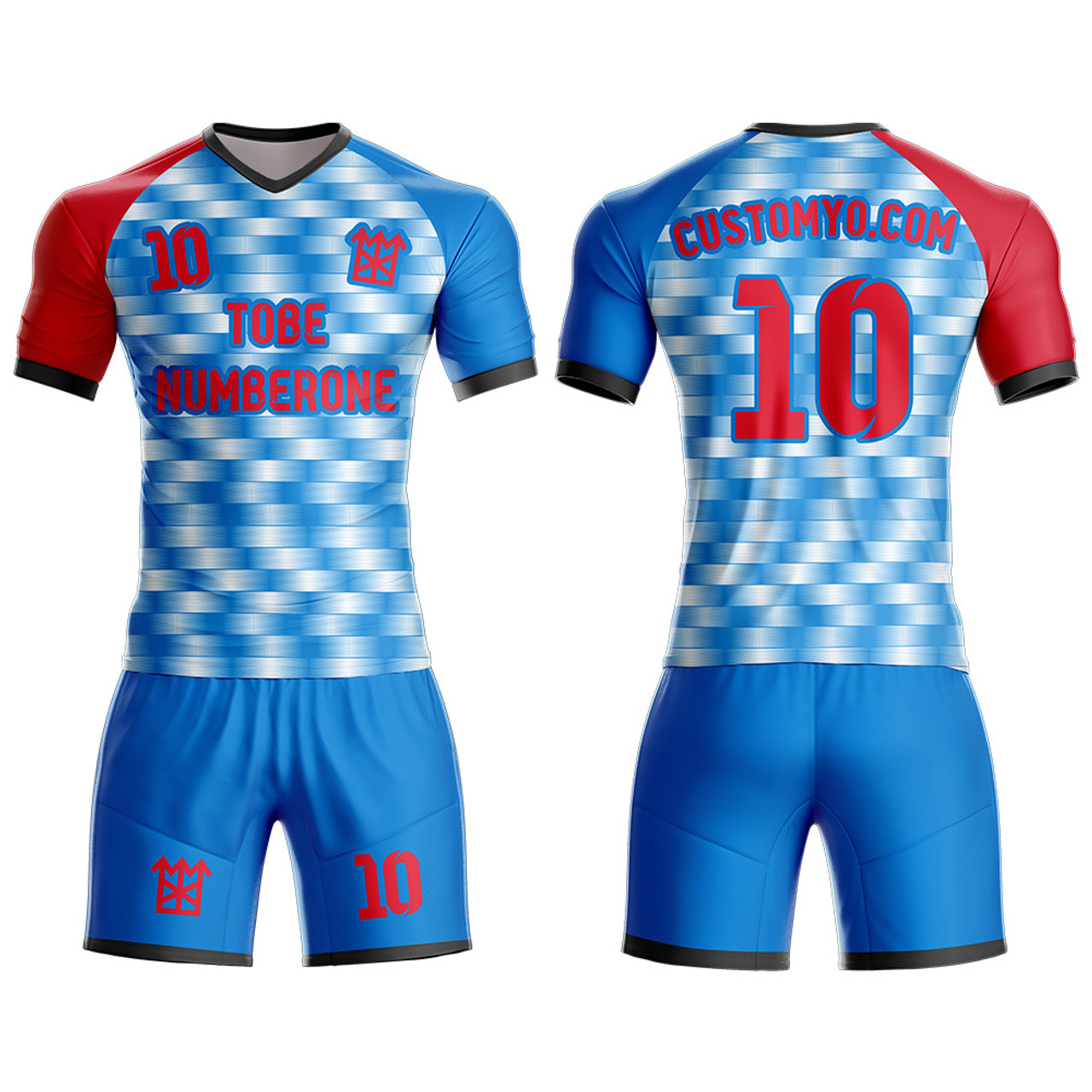 Custom Red White Sublimation Soccer Uniform Jersey Youth Size:120