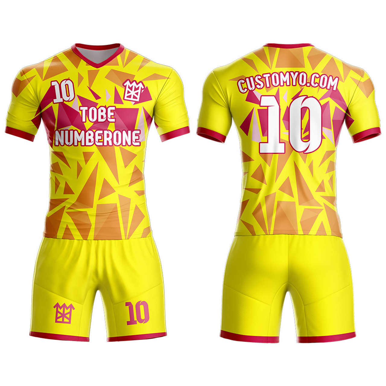 Yellow Divider Customized Football Team Jersey Design | Customized Football Jerseys Online India - TheSportStuff With Shorts / Half Sleeve / Strip