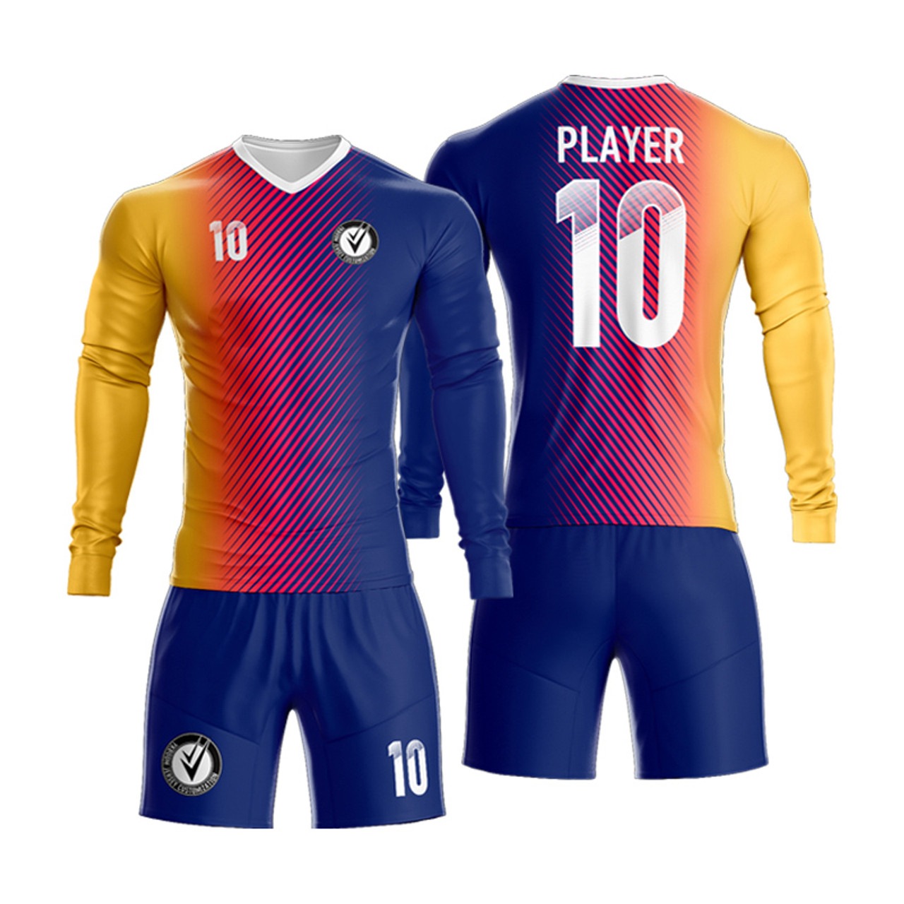 Long Sleeve Soccer Shirt Football Goalkeeper Jersey Design Custom