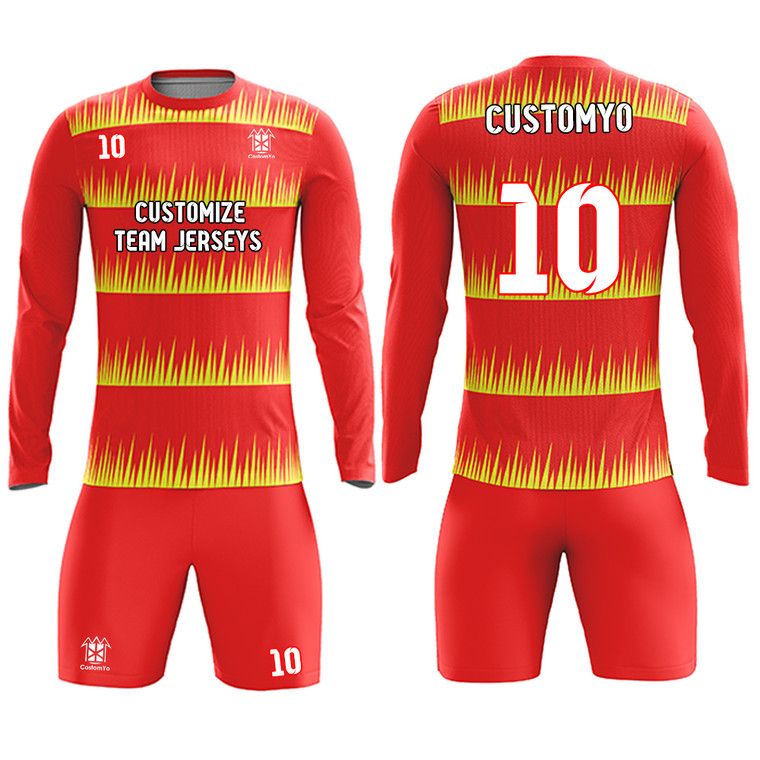 Custom Soccer Team Jerseys kits Full Sublimated Team name Player Names,Logo and Numbers  14