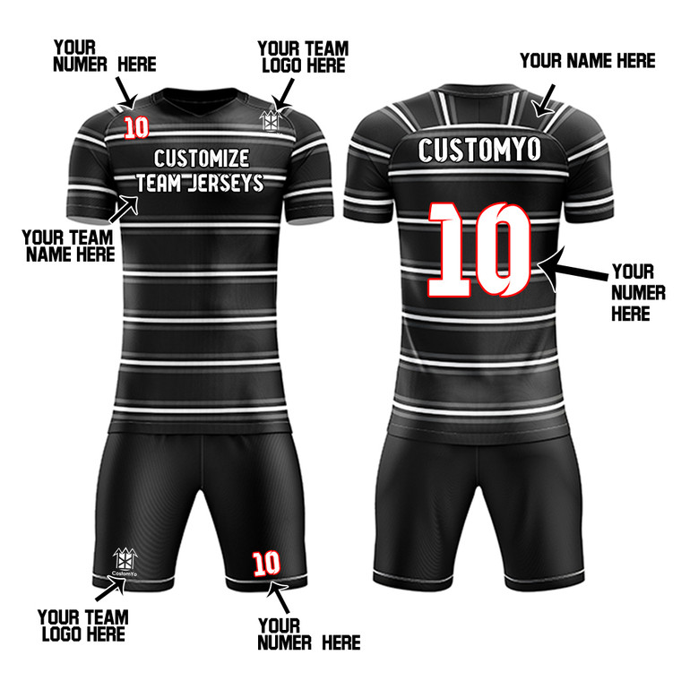 Custom Soccer Team Jerseys kits Full Sublimated Team name Player Names ...