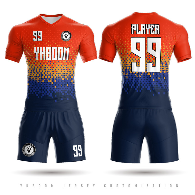 Custom Soccer Team uniforms (Jerseys &shorts) Full Sublimated Team name Player Names, Logo and Numbers, 22/23 new design football jerseys red/navy/color