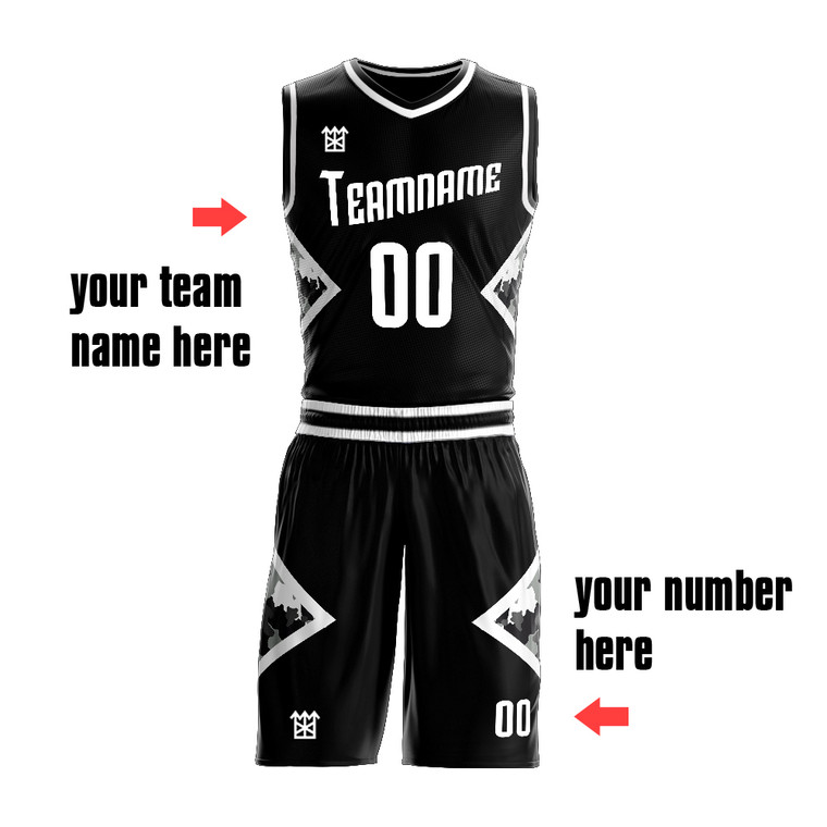 Design Your Own Basketball Wear Sublimated Black And White Game ...