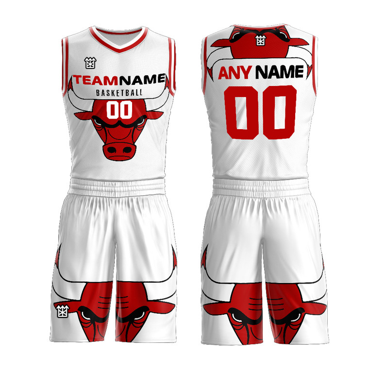 New Style Cool Paterrn Custom Breathable Sublimation White Basketball Jersey Uniform Design
