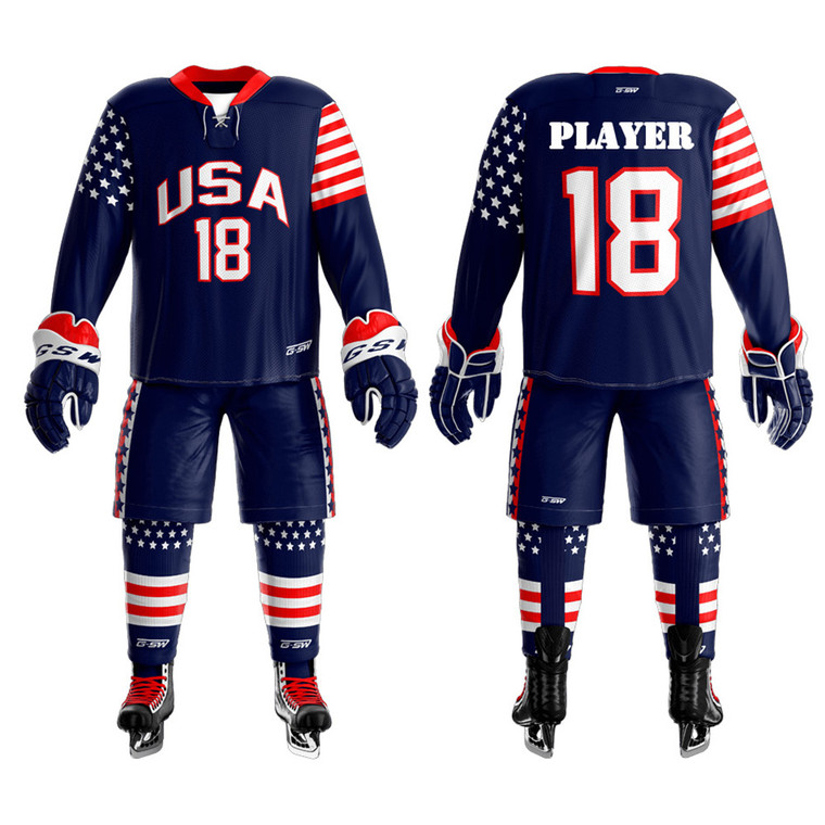 Custom Ice Hockey Sports Type Hockey Team Jersey with your logo , name and number  041
