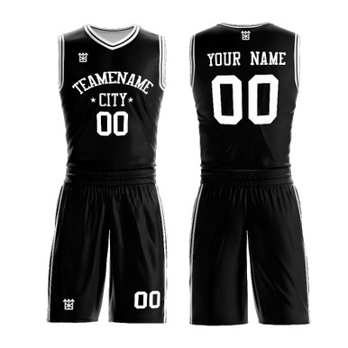 Hot Sale Reversible Basketball Jersey Color Blank Black White Basketball  Team Training Wear
