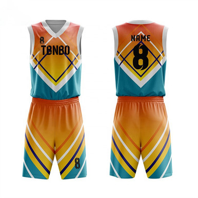 Wholesale Two Tone Yellow and Black Color Matching Men's Jerseys Basketball  Customized Sublimation Youth Team Basketball