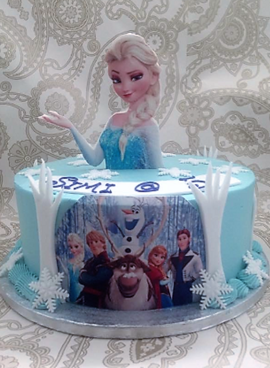 Frozen Elsa Photo Design Cake (Min-1.5) - Vitamin Foods and Cafe