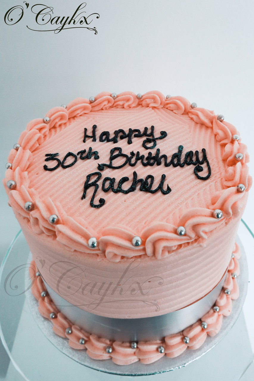 Pink and white double color cake - Decorated Cake by - CakesDecor