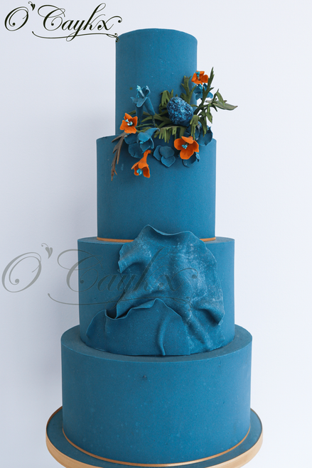 Exquisite Emerald Wedding Cake  - WC00195