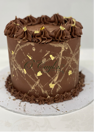 Gold Splash Chocolate Cake