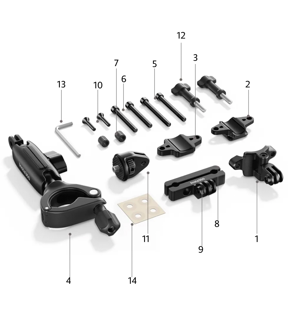 INSTABIKE-TM Insta360 Bike Tail Mount Kit