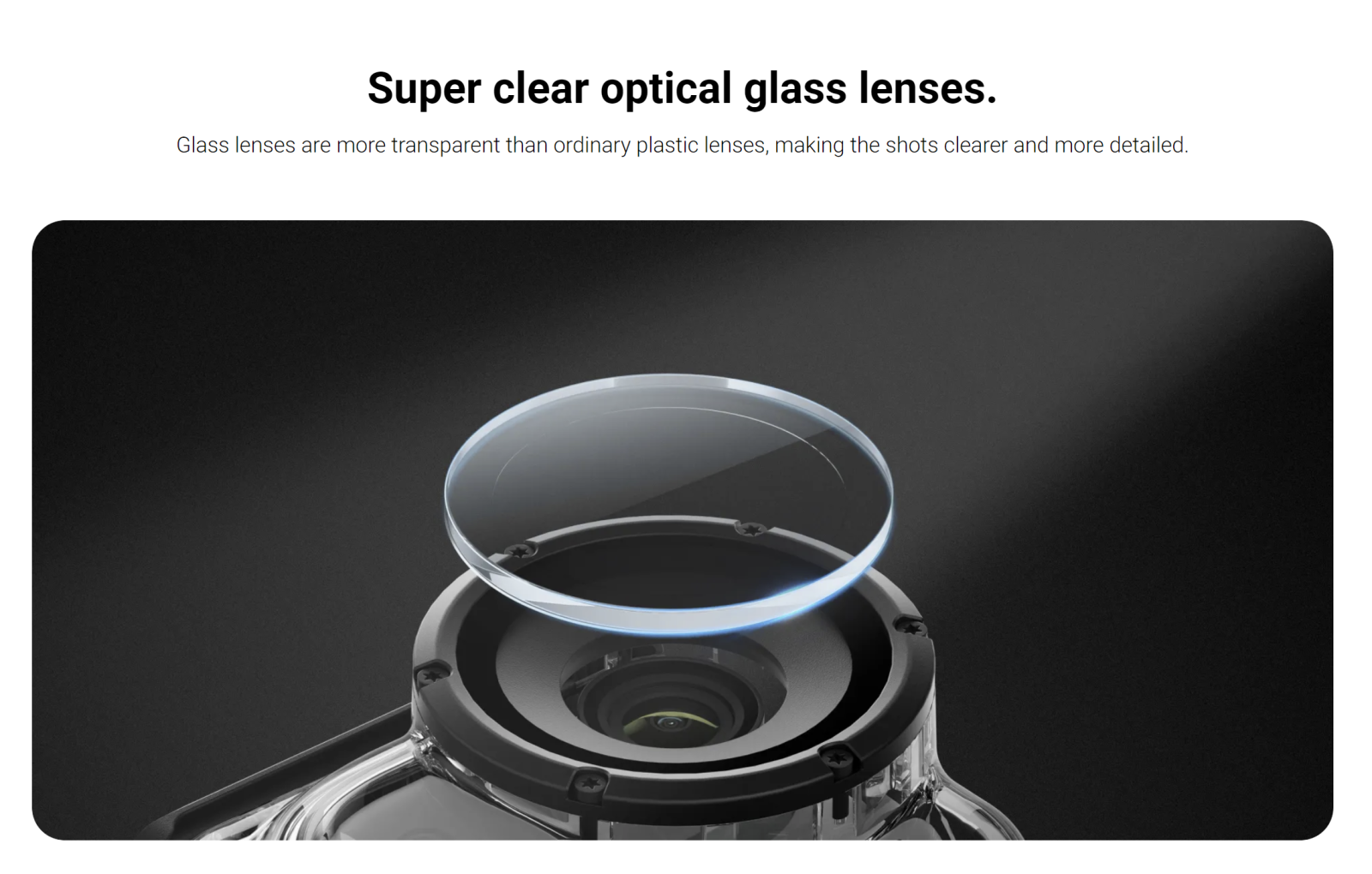 Insta360 GO3 Dive Case - Super clear optical lenses