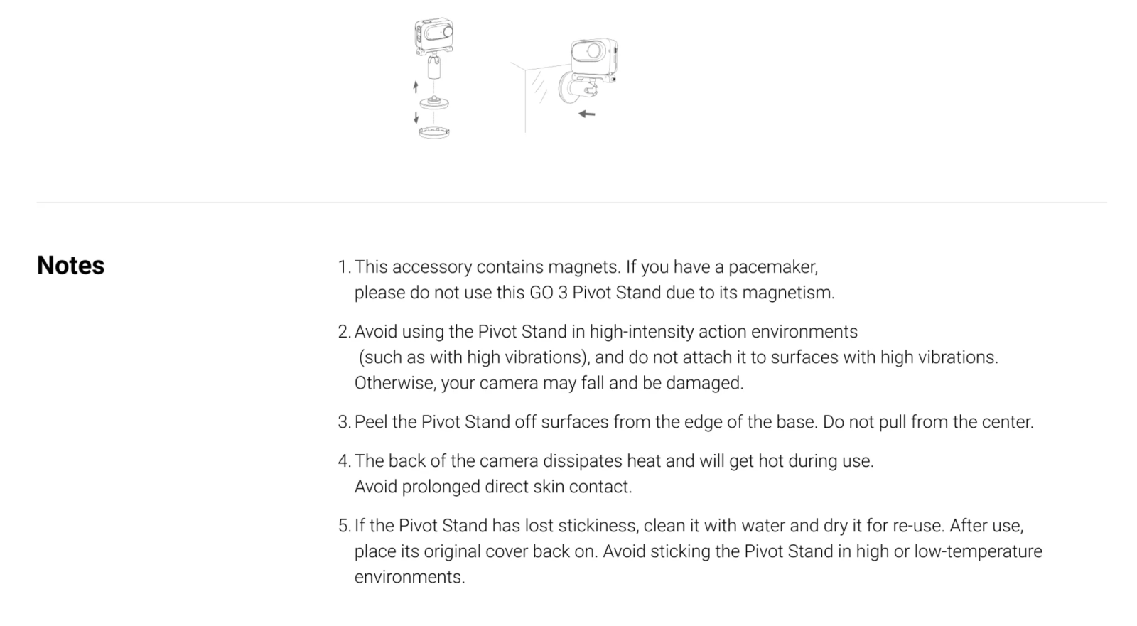 Insta360 GO3 Pivot Stand 15 - notes