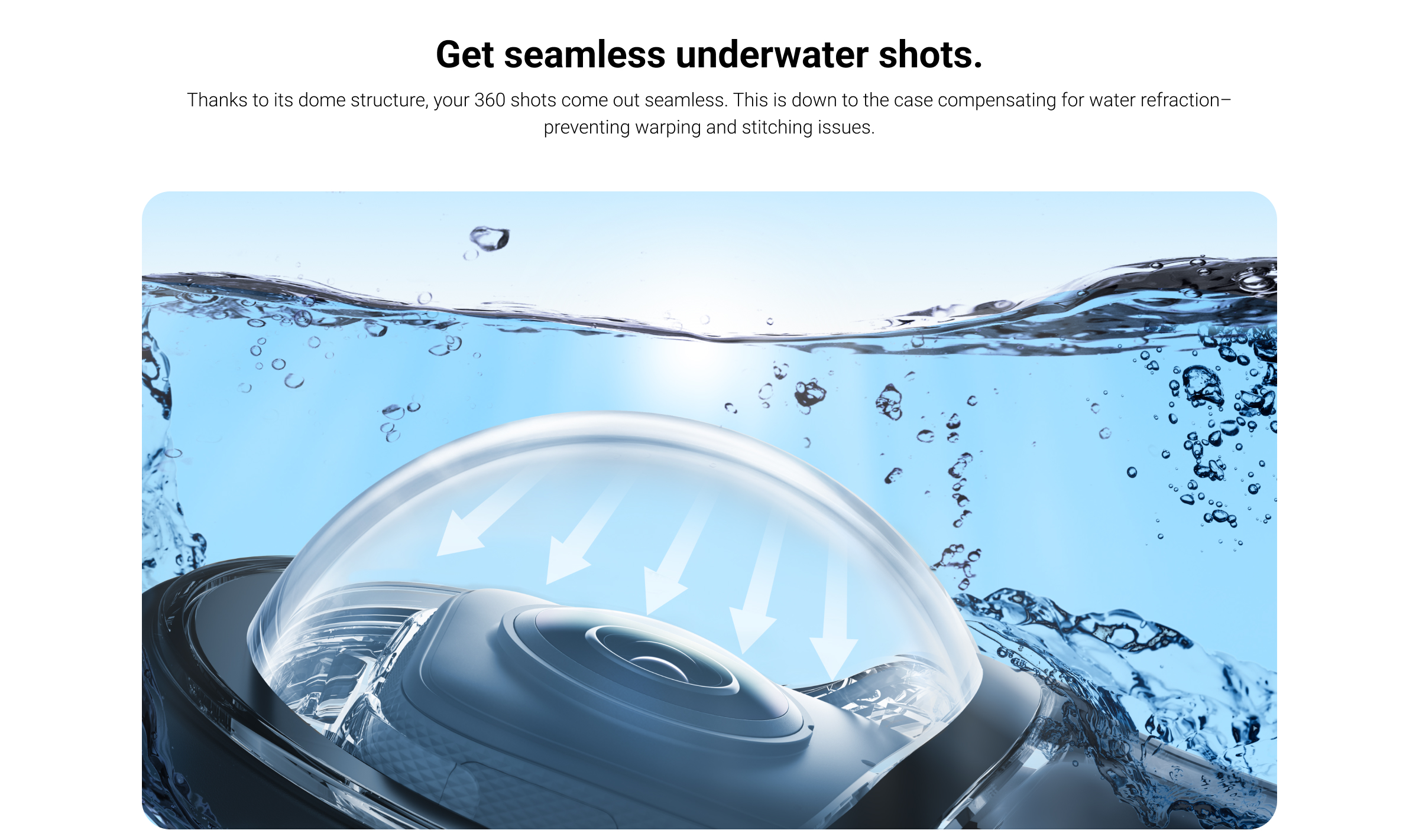Insta360 X3 Dive Case - Get seamless underwater shots