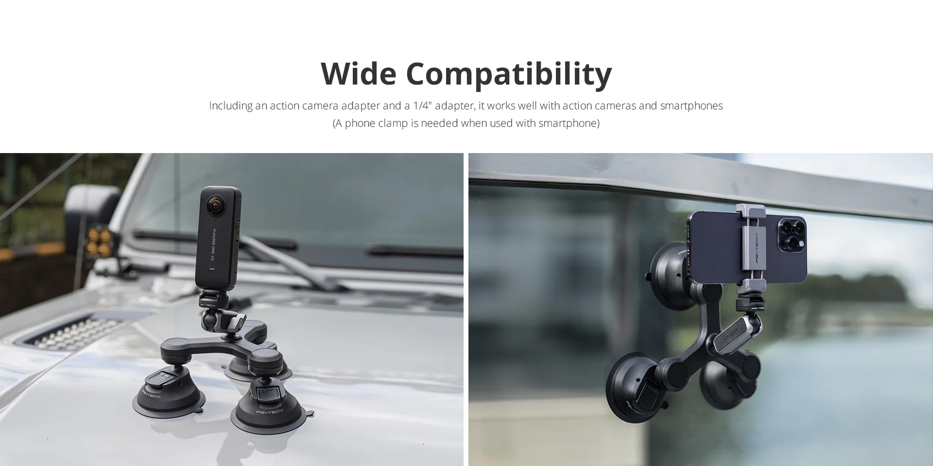PGYTECH  P-GM-224 CapLock Three-arm Suction Mount