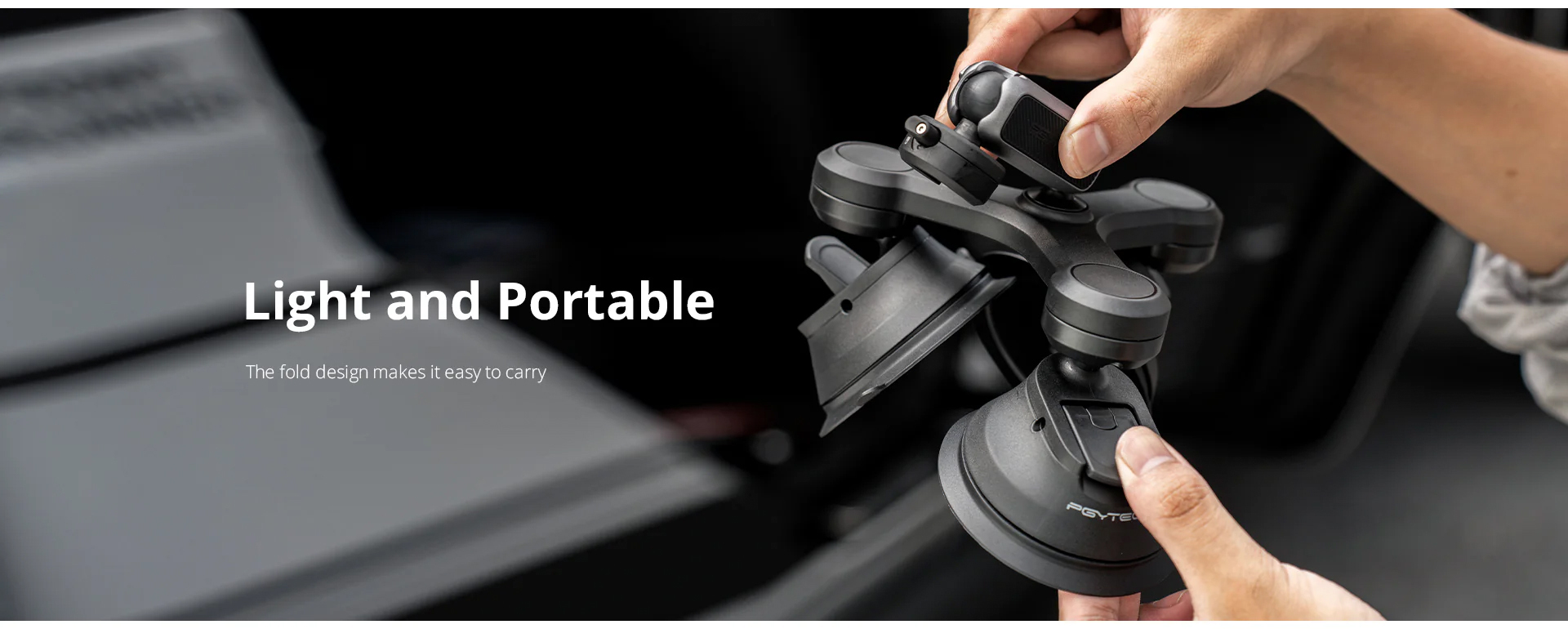 PGYTECH  P-GM-224 CapLock Three-arm Suction Mount