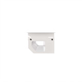Pince de fixation du système de gestion des câbles ofinto blanc, vue arrière – élément de montage blanc avec vis pour fixation sous le plateau, pour bureau réglable en hauteur Elevate