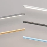 ofinto Lumino Desk – bras lumineux LED en cinq coloris : blanc, graphite, noir, sable et bleu ; aperçu des couleurs