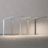 ofinto Lumino Desk – lampes LED de bureau avec base dans les cinq coloris : bleu, graphite, blanc, sable et noir