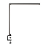 ofinto Lumino Desk graphite avec pince de table noire – lampe LED de bureau avec support à pince peu encombrant, vue de côté
