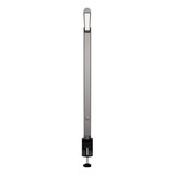 ofinto Lumino Desk graphite avec pince de table noire – lampe LED de bureau en position verticale avec système de pince, vue de face
