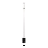 ofinto Lumino Desk blanche avec pince de table noire – lampe LED de bureau en position verticale avec système de pince, vue de face