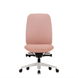Chaise de bureau ofinto Cloud rouge sans accoudoirs sans appuie-tête, chaise de bureau ergonomique vue de face