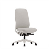 Chaise de bureau ofinto Cloud blanche sans accoudoirs sans appuie-tête, chaise de bureau ergonomique